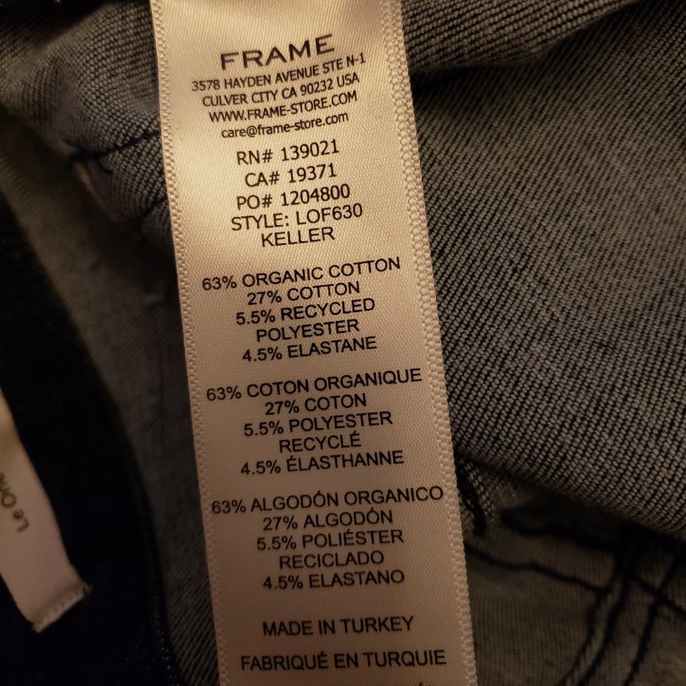 FRAME Le One Flare High Rise Stretch Denim Jeans In Keller Blue - Picture 10 of 11